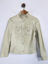 Load image into Gallery viewer, Mexx Women&#39;s Leather Bomber Jacket | UK8 | Beige
