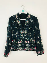 Load image into Gallery viewer, East Women’s Floral Embroidered Blazer | UK10 | Navy Blue
