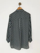 Load image into Gallery viewer, Zara Women’s Chain Print Long Sleeve Shirt | M UK10-12 | Black White
