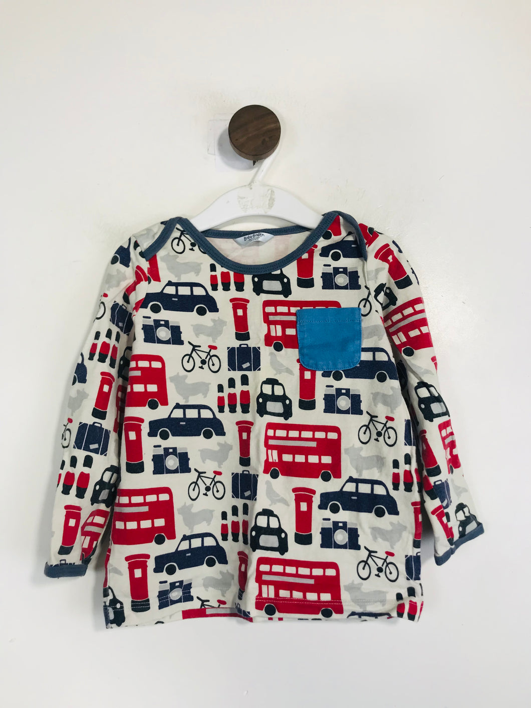 Boden Kid's London Print T-Shirt | 18-24 Months | Multicoloured