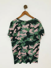 Load image into Gallery viewer, Hush Women’s 100% Linen Camo T-Shirt NWT | M UK10-12 | Khaki Pink
