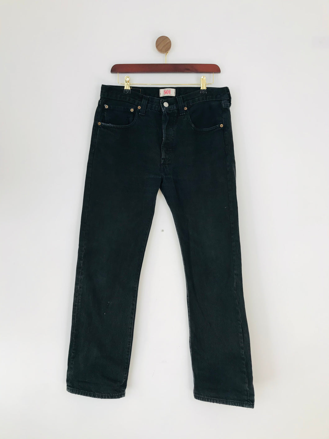 Levi’s Women's Original 501 High Waisted Straight Jeans | W32 L30 | Black