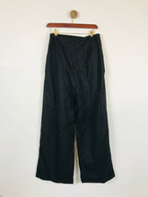 Load image into Gallery viewer, Seamstress of Bloomsbury Women&#39;s Pinstripe Wide Leg Trousers | UK12 | Black
