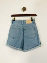Load image into Gallery viewer, Zara Women&#39;s Denim Rolled Hem Hot Pants Shorts | XS UK6 | Blue
