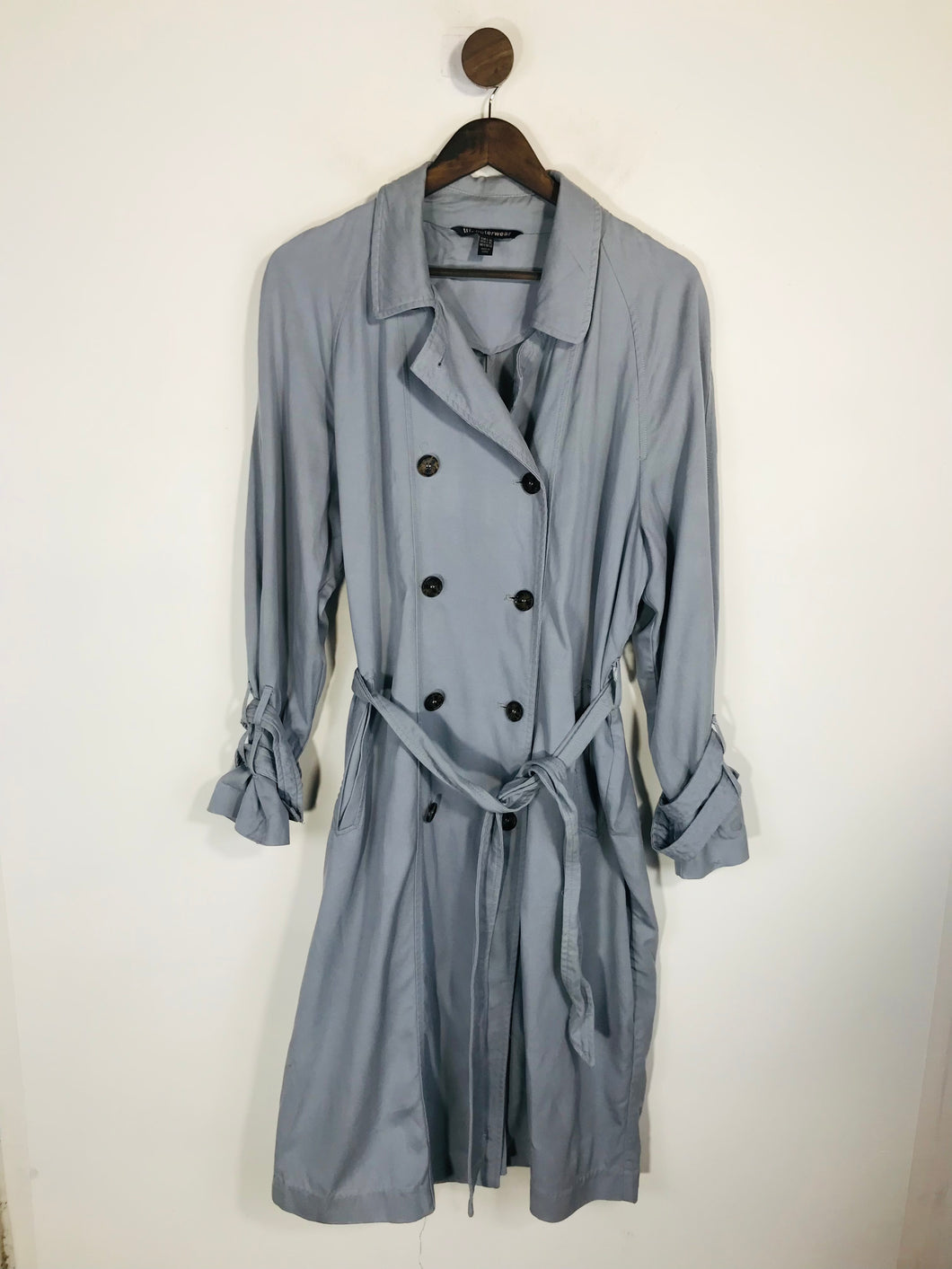 Zara Women's Lightweight Overcoat Coat | XL UK16 | Blue
