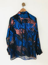Load image into Gallery viewer, Maje Women&#39;s Silk Metallic Print Button-Up Shirt | 2 UK8-10 | Multicolour
