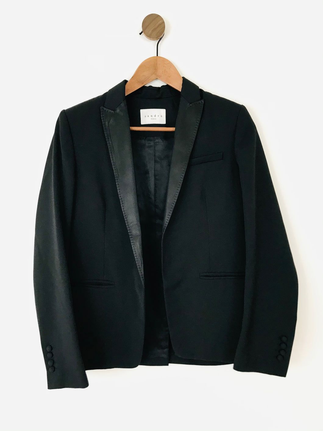 Sandro Women's Smart Blazer Jacket | 38 UK10 | Black