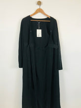 Load image into Gallery viewer, Monki Women&#39;s Wrap Midi Dress NWT | S UK8 | Black
