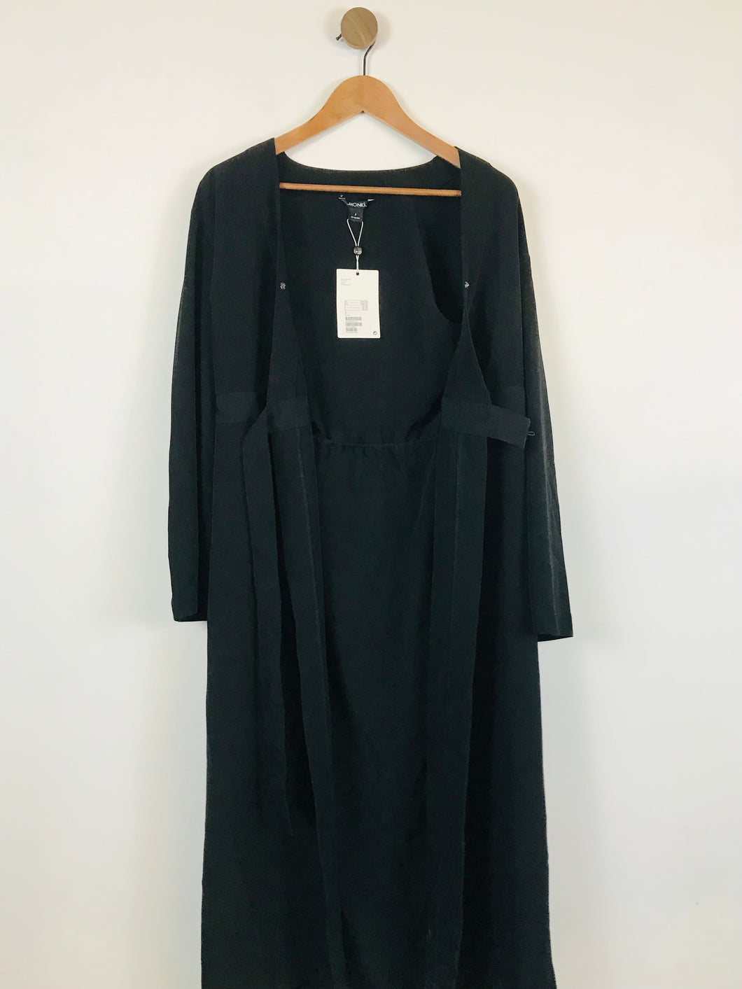 Monki Women's Wrap Midi Dress NWT | S UK8 | Black