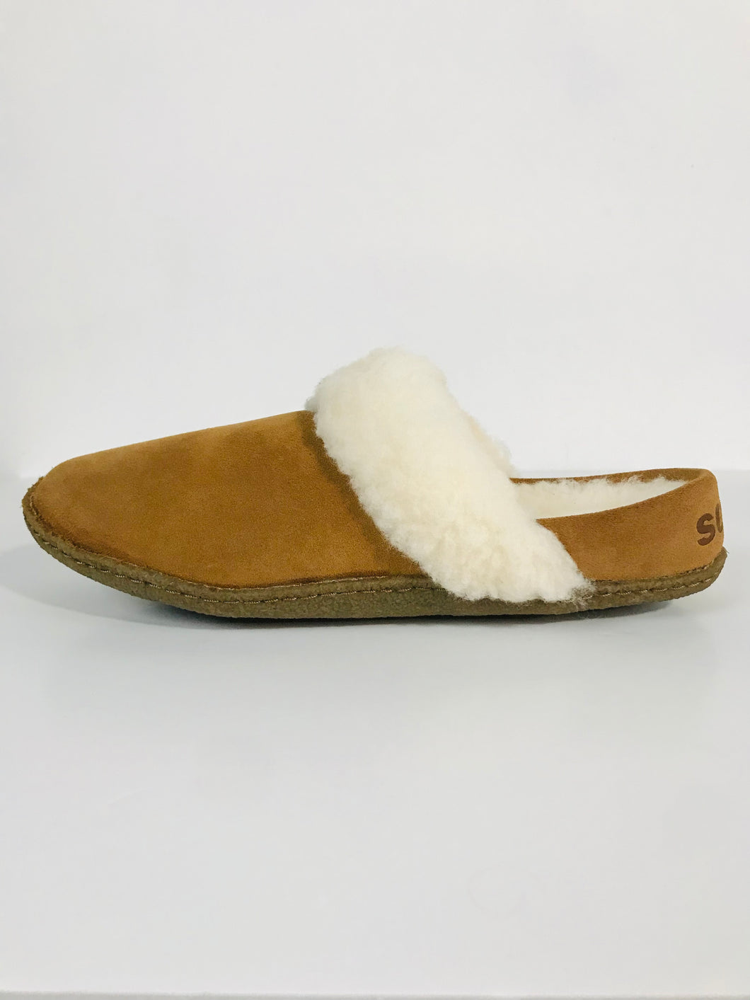 Sorel Women's Suede Faux Fur Slider Slippers | 43 UK10 | Brown