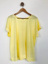 Load image into Gallery viewer, Whistles Women&#39;s Linen Lightweight T-Shirt | M UK10-12 | Yellow
