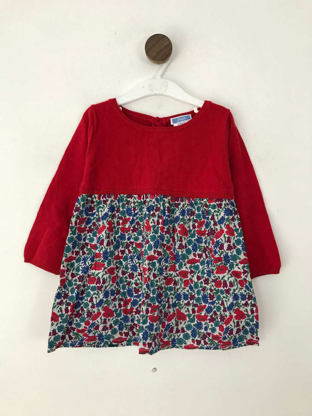 Jacadi Kid's Floral Gathered A-Line Dress | 24 Months | Multicolour