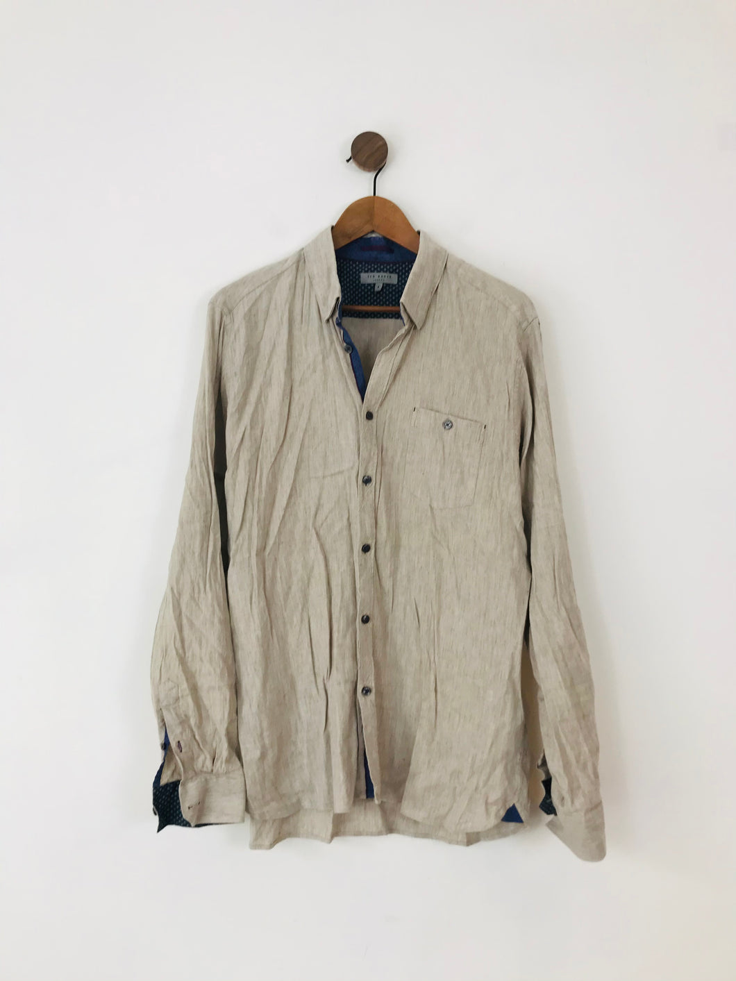 Ted Baker Men’s Button-Up Shirt | 44 | Beige