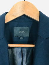 Load image into Gallery viewer, Saba Women&#39;s Wool Blazer Jacket | UK8 | Blue
