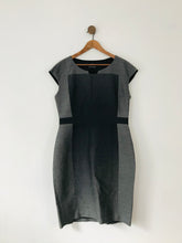 Load image into Gallery viewer, Jaeger Black Women’s Paneled Wool Sheath Dress | UK16 | Grey
