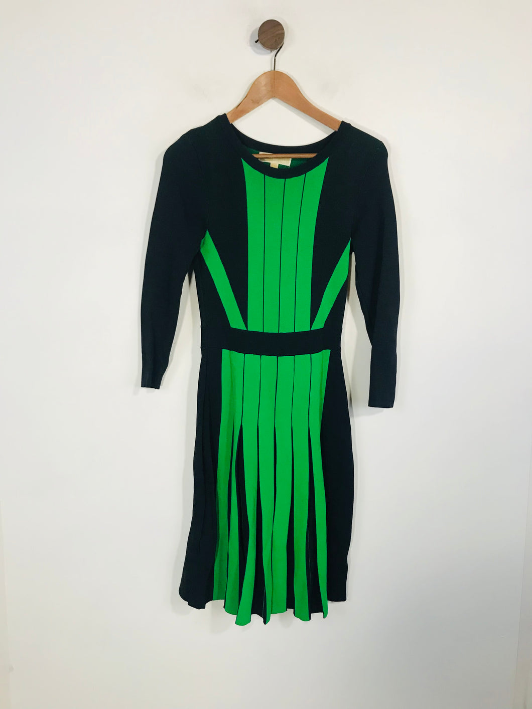 Michael Kors Women's Striped Pleated A-Line Dress | US0 UK8 | Multicoloured