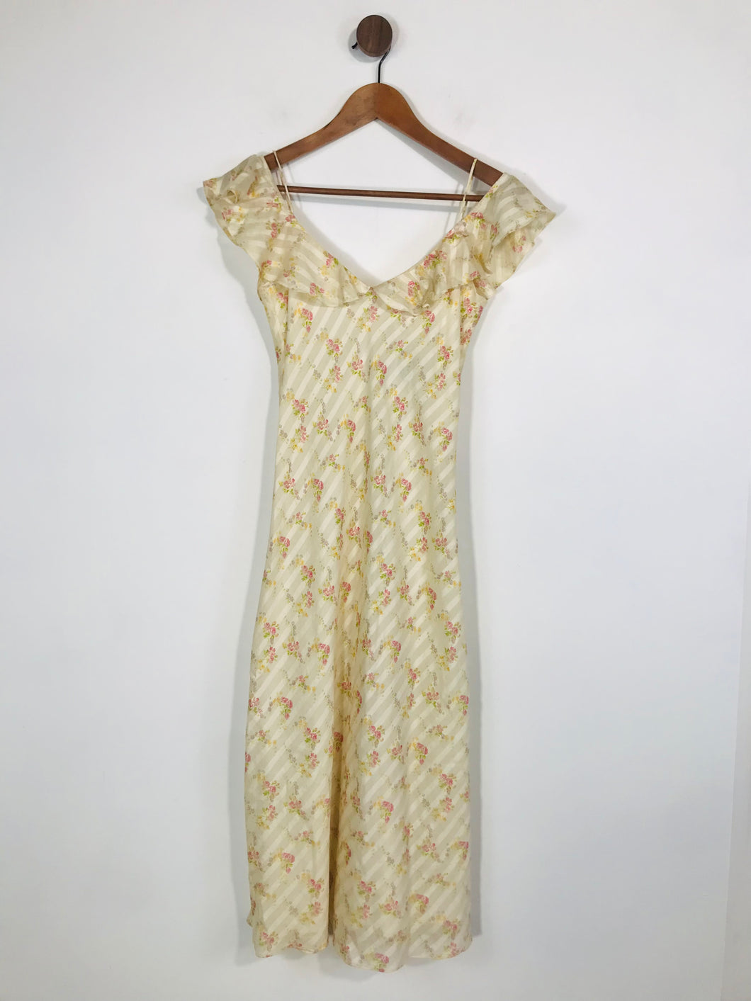 Ralph Lauren Women's Floral Striped Sheath Dress | US8 UK12  | Yellow