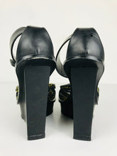 Load image into Gallery viewer, Alexander McQueen Women&#39;s Gold Accents Heels | EU38 UK5 | Black
