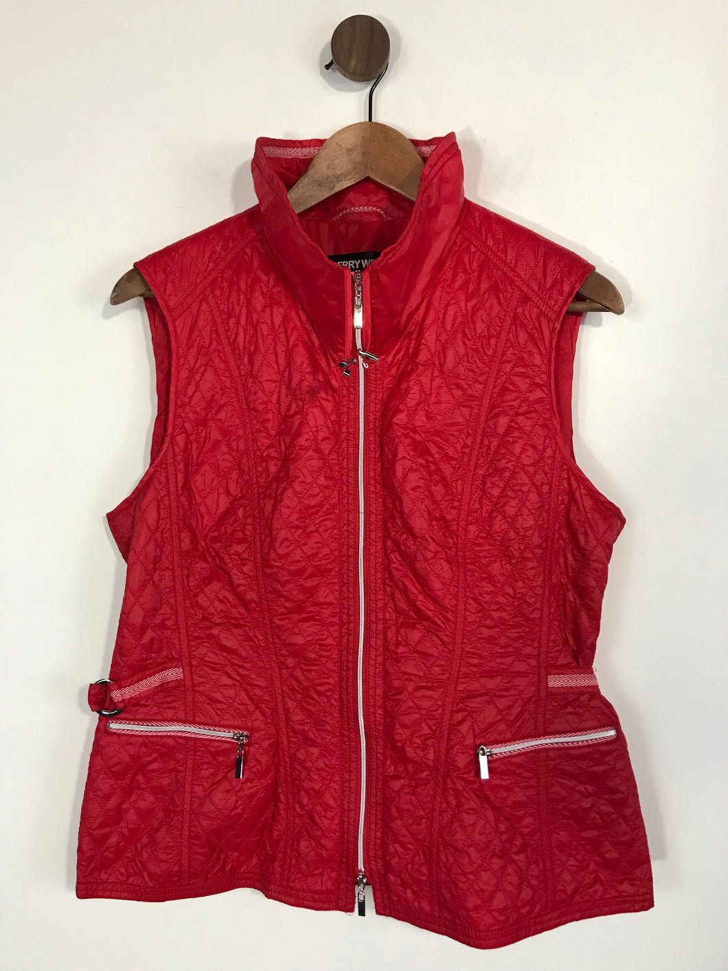 Gerry Weber Women's Quilted Gilet Jacket | UK12 | Red