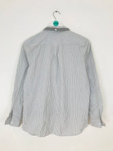 Load image into Gallery viewer, River Island Women&#39;s Stripe Half Button Shirt | UK12 | Blue
