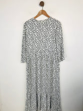 Load image into Gallery viewer, Zara Women&#39;s Polka Dot Gathered Maxi Dress | M UK10-12 | White
