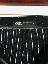 Load image into Gallery viewer, Zara Women&#39;s Polka Dot High Waist Smart Trousers | XL UK16 | Black
