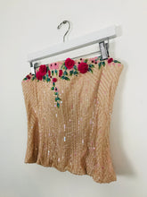Load image into Gallery viewer, Karen Millen Women’s Sequin Corset Tube Top | UK14 | Pink
