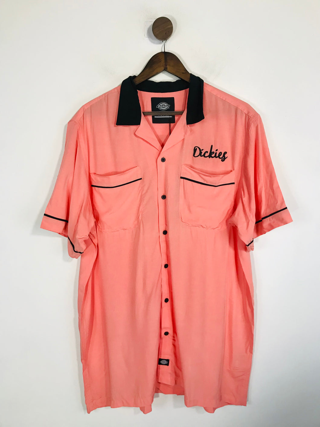 Dickies Men's Bowling Button-Up Shirt NWT | XL | Pink