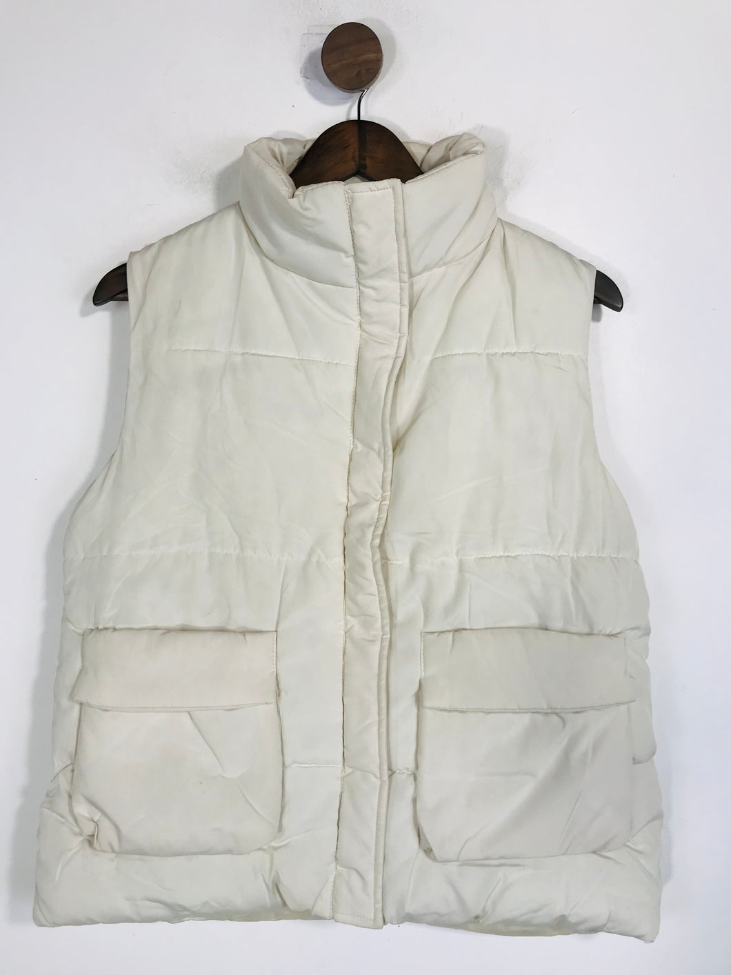 I Saw It First Women's Puffer Waistcoat Jacket | UK8 | Beige