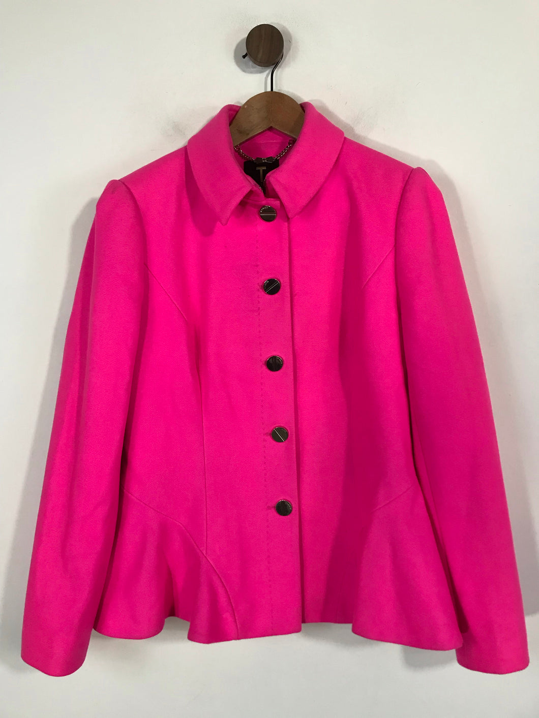 Ted Baker Women's Wool Blazer Jacket | UK14 4 | Pink