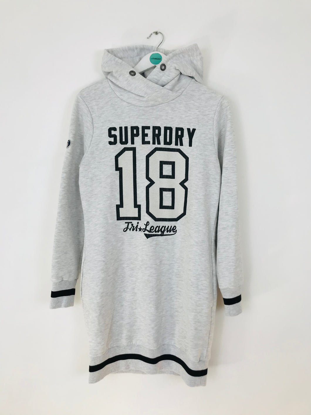 Superdry Women’s Sweatshirt Hoodie Dress | M UK10-12 | Grey