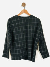 Load image into Gallery viewer, Zara Women&#39;s Check Gingham Jumper | M UK10-12 | Black

