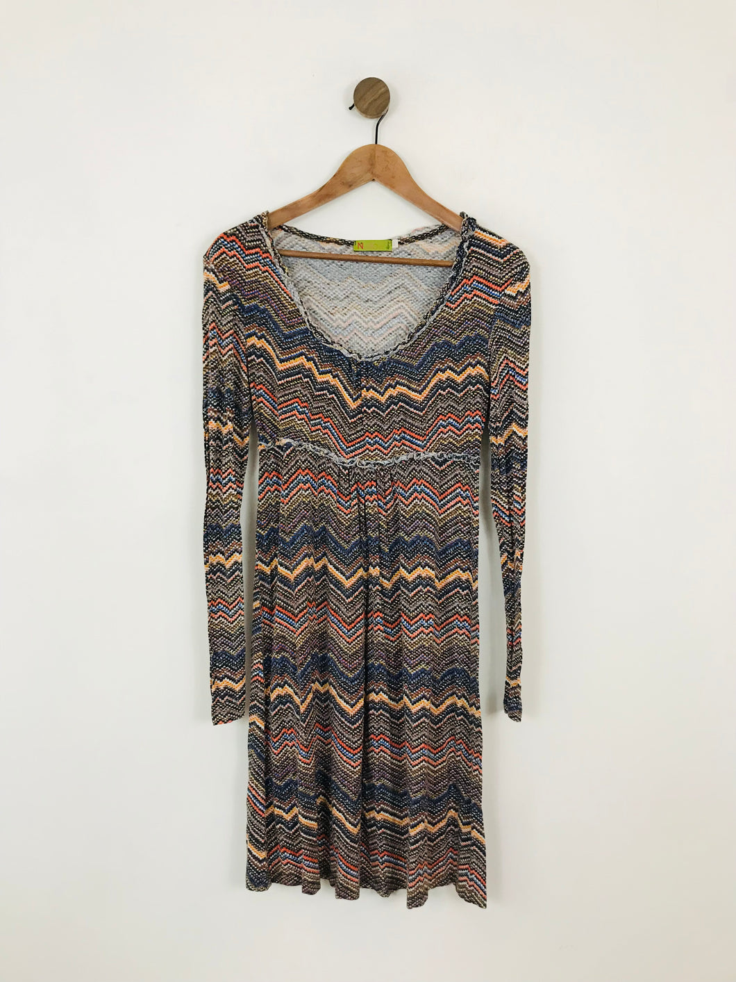 N&Willow Women's Long Sleeve Jersey Shirt Dress | M UK10-12 | Multicolour