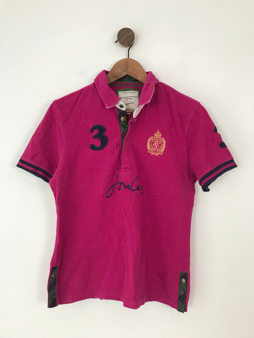 Joules Women’s Short Sleeve Polo Shirt | UK14 L | Pink