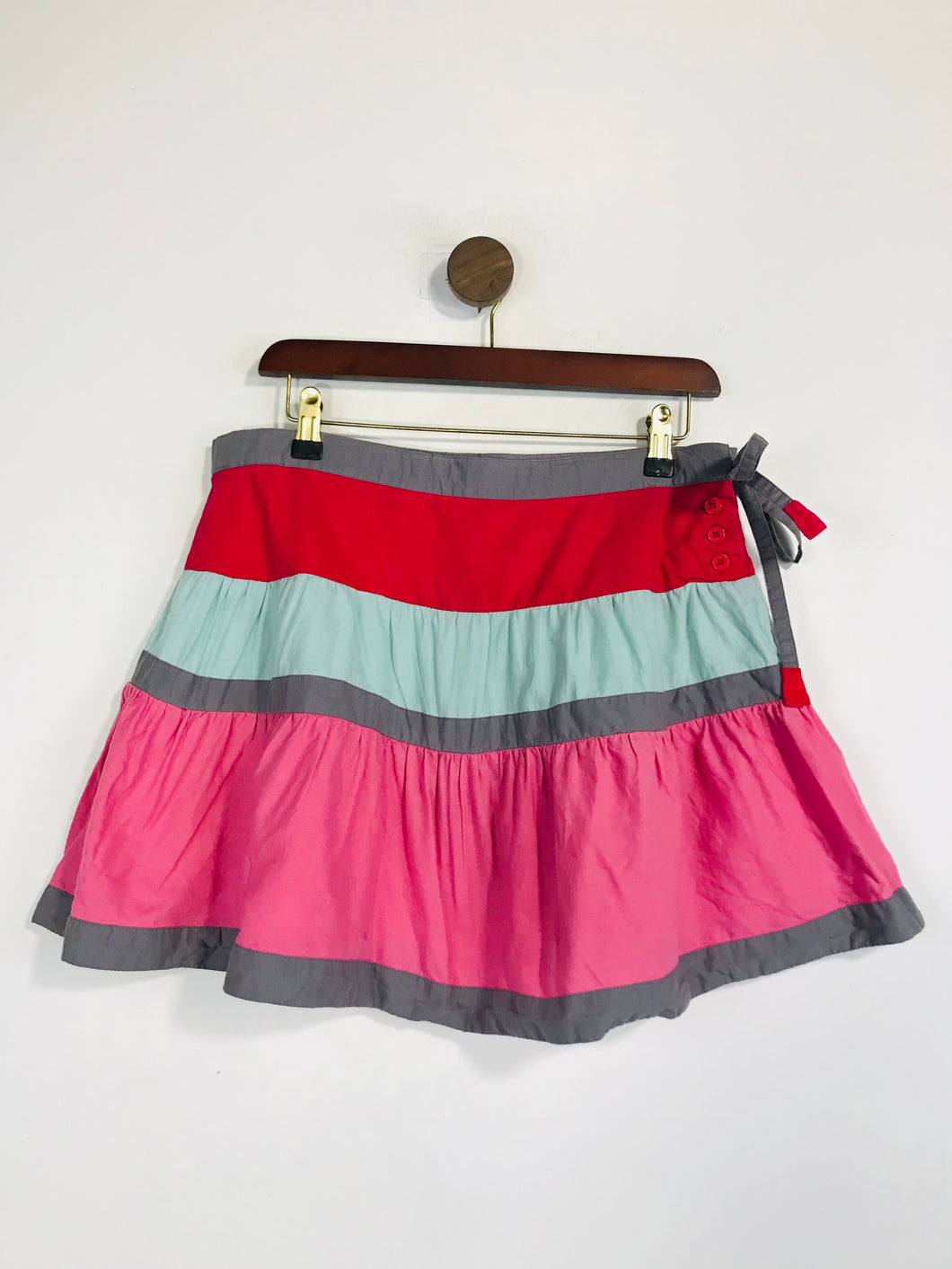 French Connection Women's Cotton Colour Block Mini Skirt | UK12 | Multicoloured