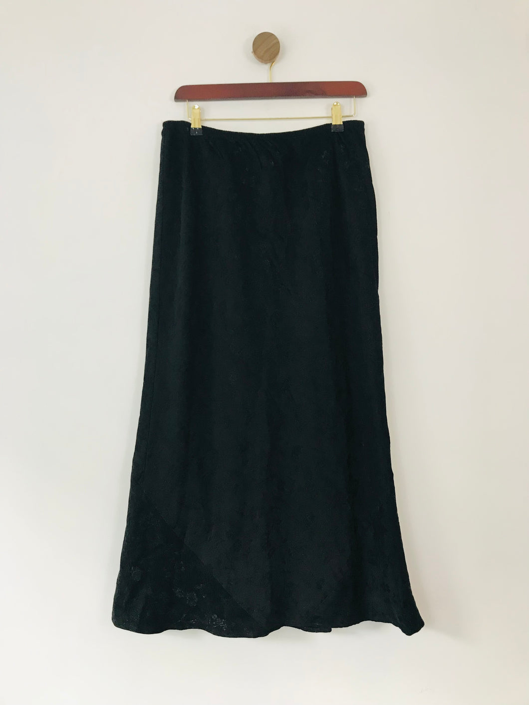 Country Casuals Women's Floral Maxi Skirt NWT | L | Black