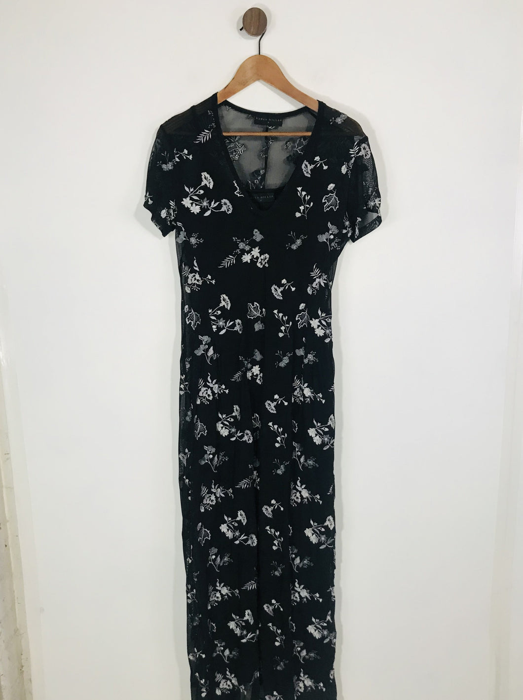 Karen Millen Women's Floral Maxi Dress | UK10 | Black