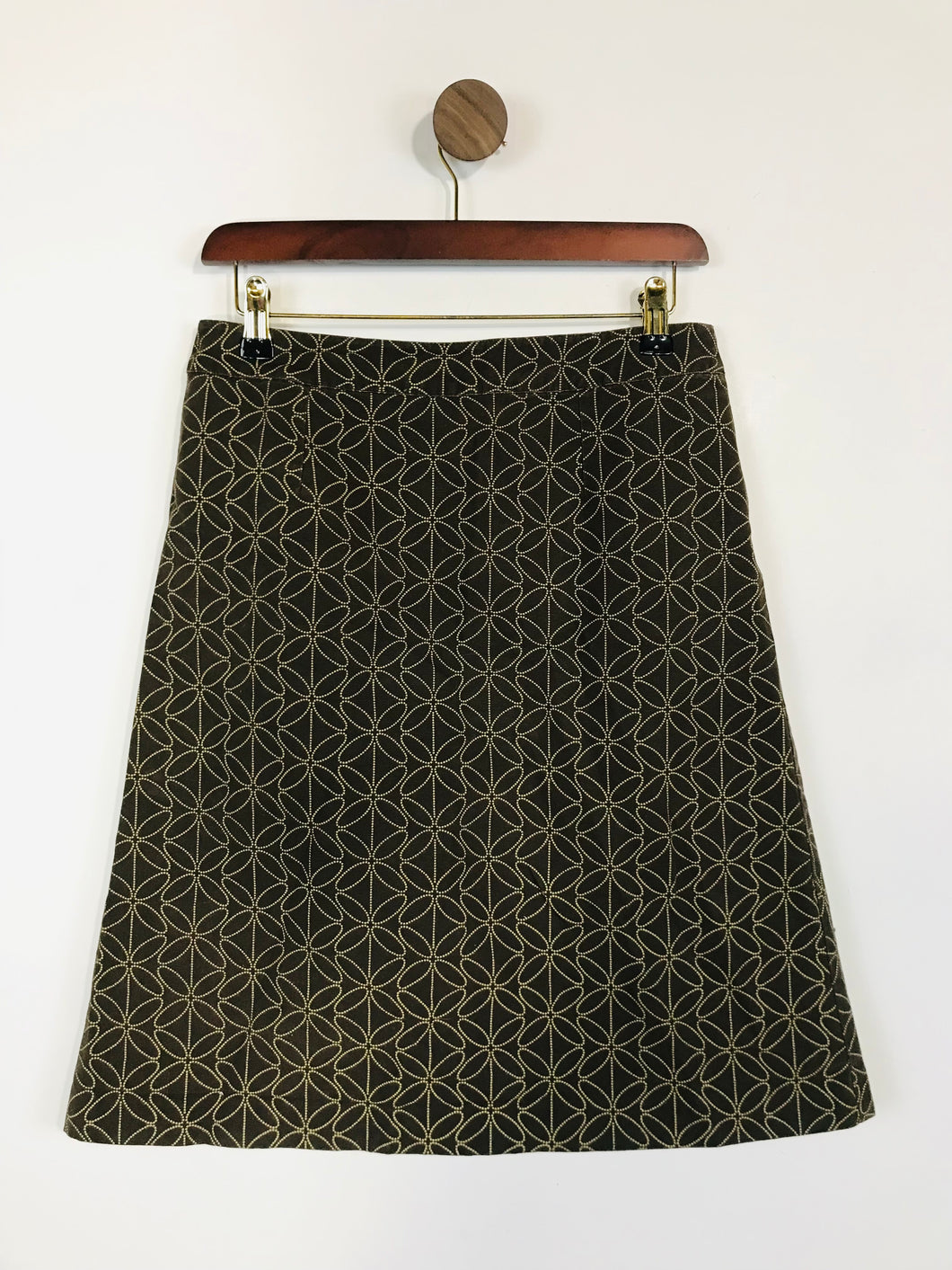 Boden Women's Patterned A-Line Skirt  | UK10 | Brown