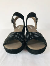 Load image into Gallery viewer, Gabor Women’s Suede Sandal Heels NWT | UK4 | Black
