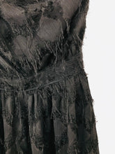 Load image into Gallery viewer, Whistles Women&#39;s One Shoulder Fringe A-Line Dress | UK10 | Black
