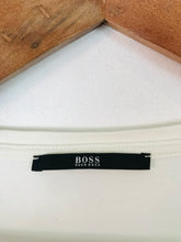 Load image into Gallery viewer, Boss Hugo Boss Women’s V-Neck Wrap Blouse Top | UK12-14 | Cream White
