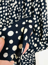 Load image into Gallery viewer, Sophie Dundas Women&#39;s Polka Dot Button-Up Shirt | M/L | Blue
