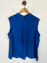 Load image into Gallery viewer, Hobbs Women&#39;s Silk Sleeveless Blouse | UK18 | Blue
