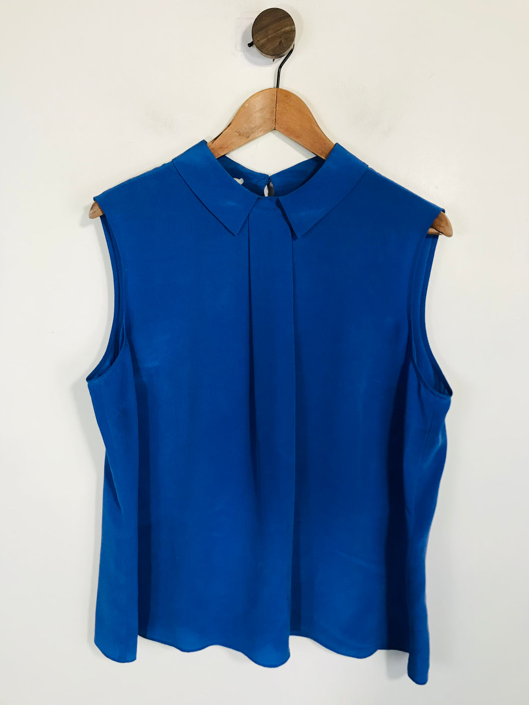 Hobbs Women's Silk Sleeveless Blouse | UK18 | Blue