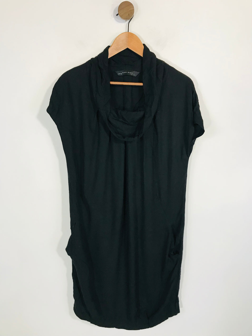 Zara Women's High Neck Shift Dress | S UK8 | Black