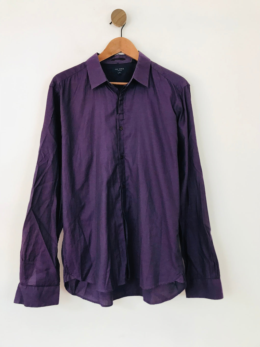 Ted Baker Men's Button-Up Shirt | 5 | Purple