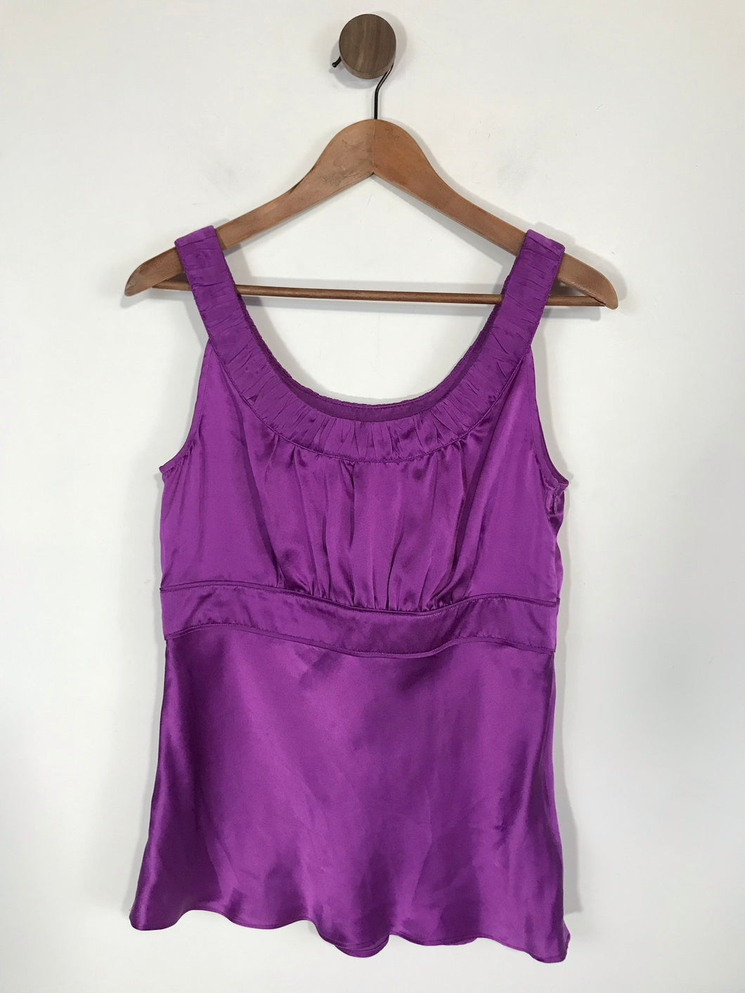 Monsoon Women's Silk Ruched Tank Top | UK12 | Purple