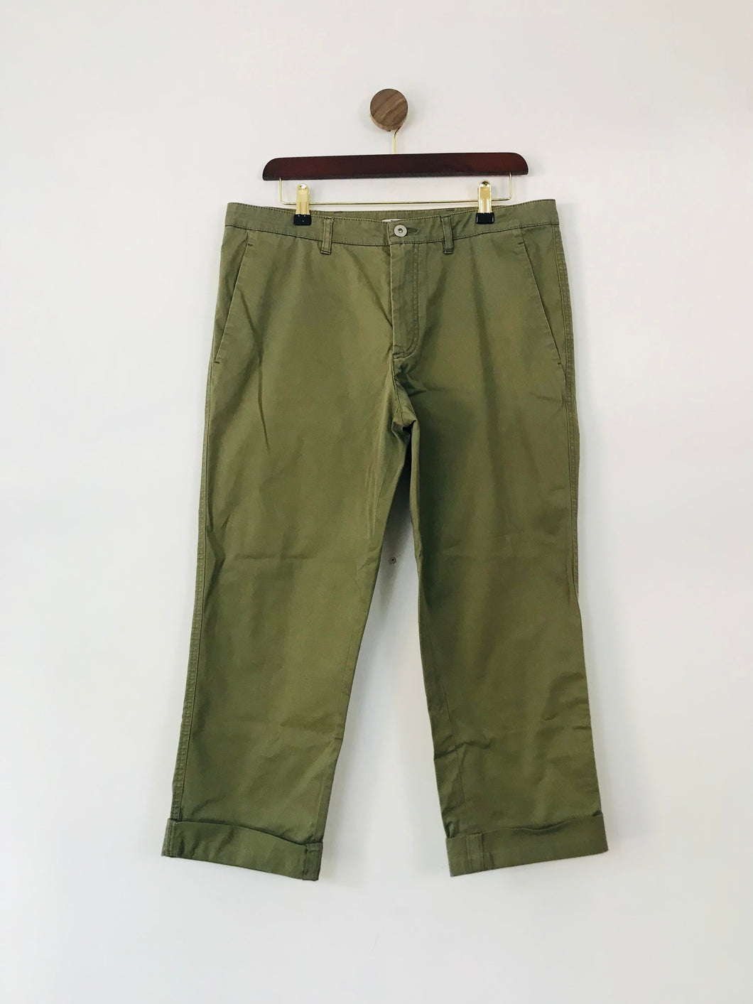 Miu Miu Women's Cotton Chinos Trousers | 44 UK12 | Green