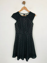 Load image into Gallery viewer, Oasis Women&#39;s Cotton Polka Dot A-Line Dress | UK8 | Black
