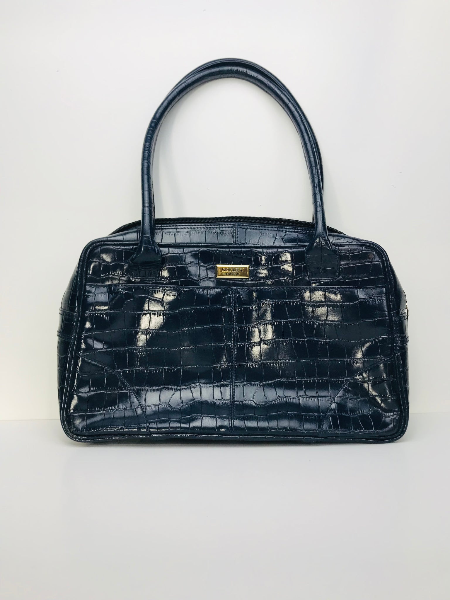 osprey blue leather shoulder bag Osprey Women's Leather Shoulder Bag | Medium